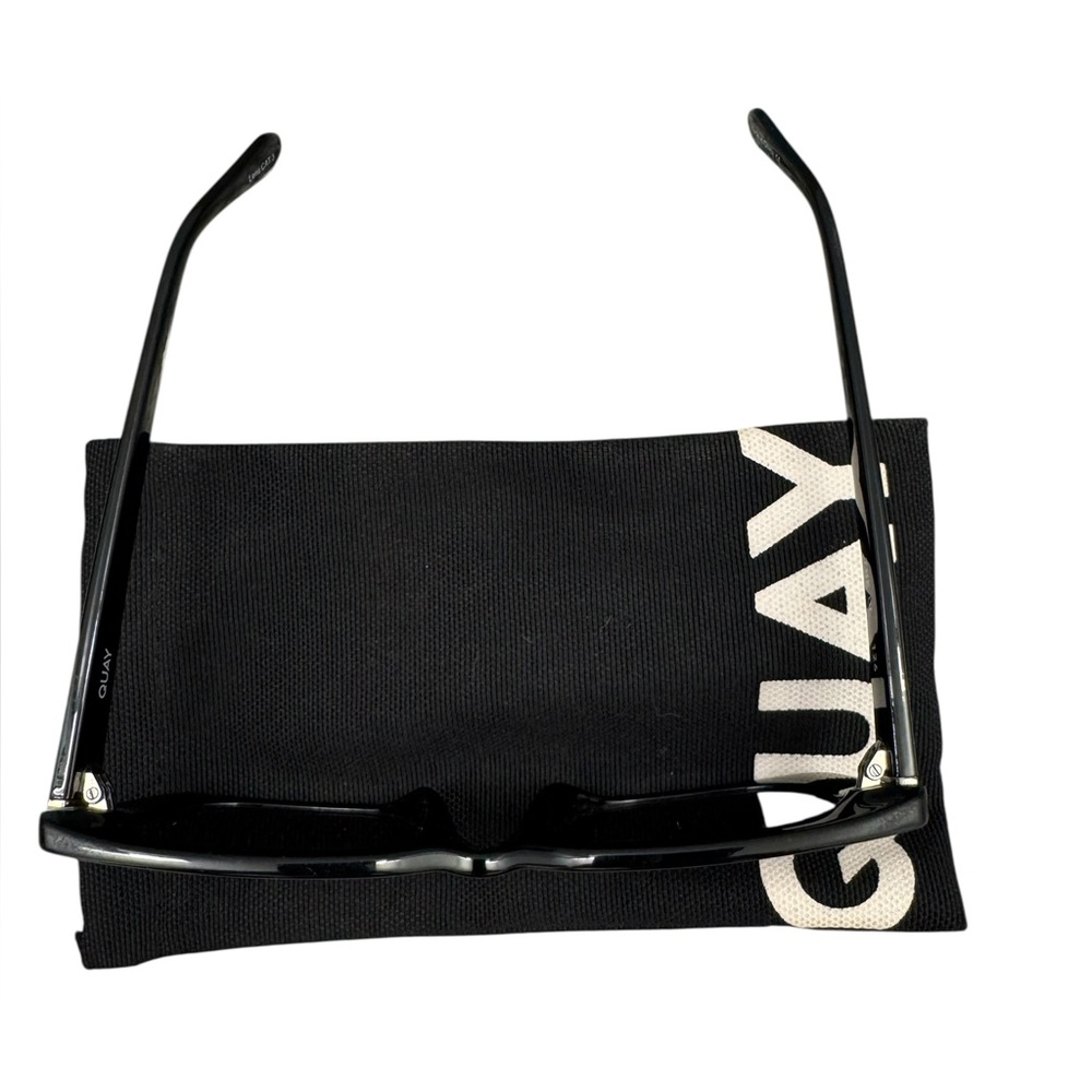 QUAY AUSTRALIA DL 126 RECTANGULAR SUNGLASSES Blac… - image 6